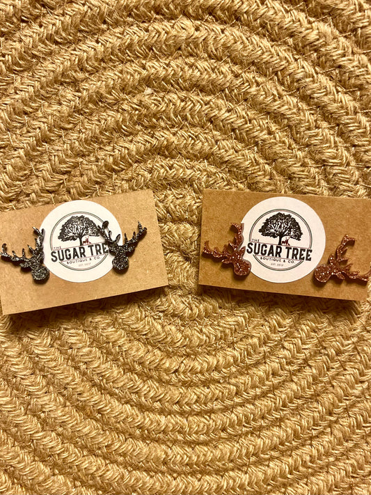 Sparkly Acrylic Deer Earrings