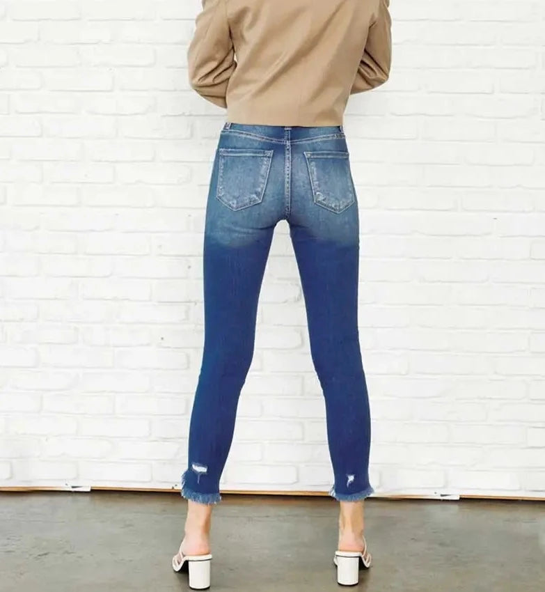 KanCan Frayed Hem Skinny Jeans